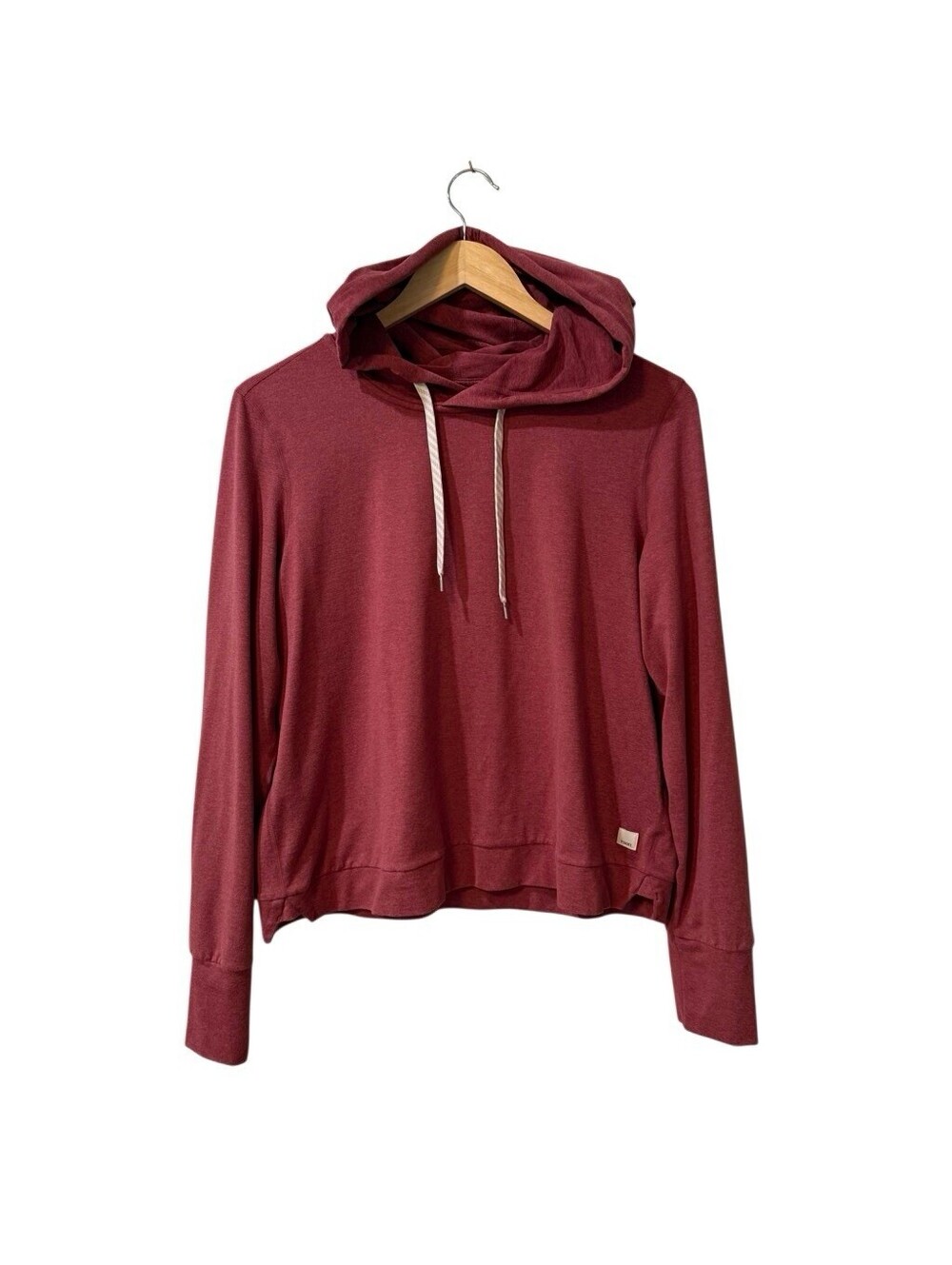Vuori Halo Essential Hoodie Womens L Red Heather Dreamknit Pullover VW226